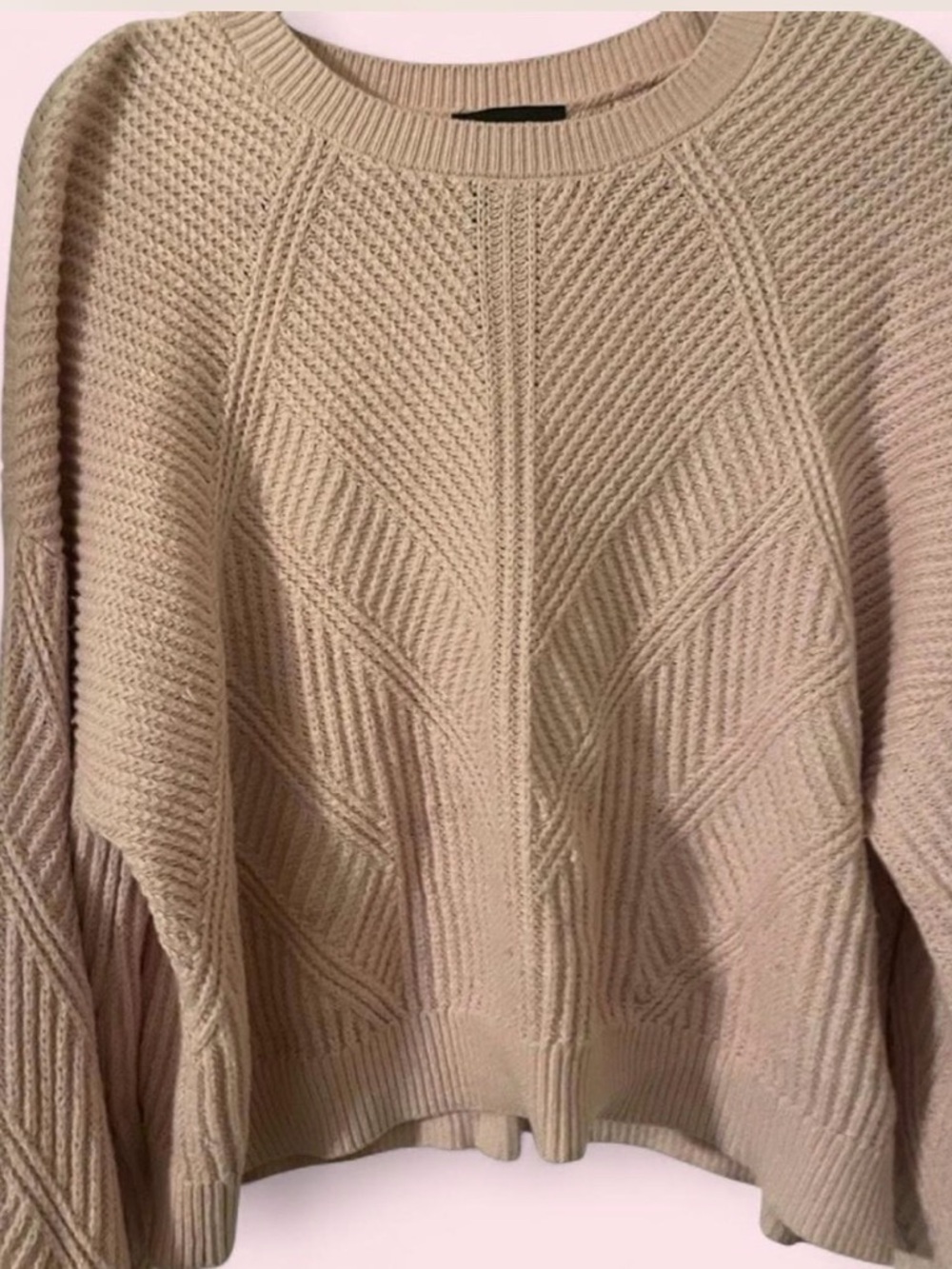 Express Light Pink Crew Neck Sweater